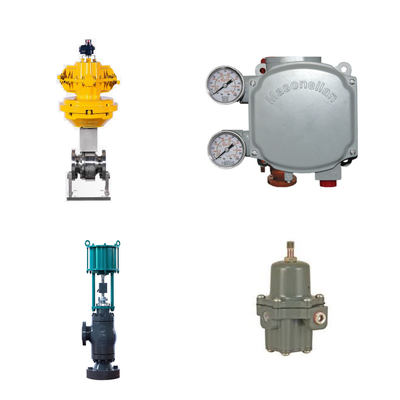 Pneumatische regelklep met Masoneilan SVi1000 digitale klep positioner en Fisher 67CFR filter regulator