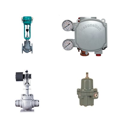 Pneumatische regelklep met Masoneilan SVi1000 digitale klep positioner en Fisher 67CFR filter regulator