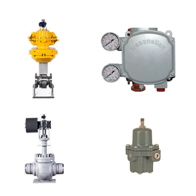 Pneumatische regelklep met Masoneilan SVi1000 digitale klep positioner en Fisher 67CFR filter regulator