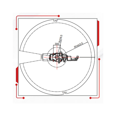 Automatische lasrobotarm SF6-C1400 met laslampen met 1440 mm bereik