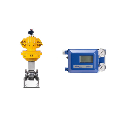 Pneumatische klep met Spirax Sarco Smart Valve Positioner SP500 en EMERSON Limit Switch