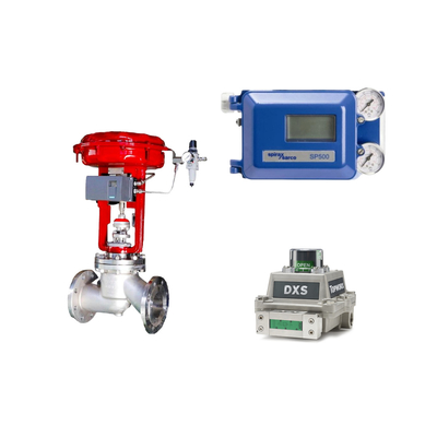 Pneumatische klep met Spirax Sarco Smart Valve Positioner SP500 en EMERSON Limit Switch