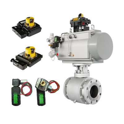 Beheersklep met pneumatische actuator en Asco 8210G magnetoventil en Westlock 2200 grensschakelaars