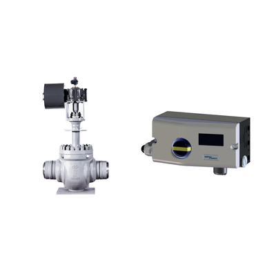 Pneumatische klep met Spirax Sarco Smart Valve Positioner SP7-10-11 en Fisher 67CFR Filter Regulator