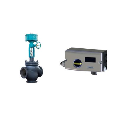 Pneumatische klep met Spirax Sarco Smart Valve Positioner SP7-10-11 en Fisher 67CFR Filter Regulator