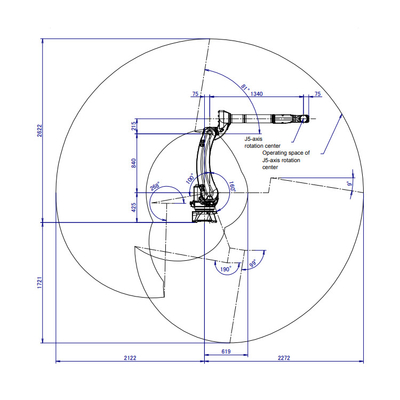 High Reach Fanuc M-20iD/12L 6 Axis Industrial Robot Arm Als Lasrobot Voor Laswerk