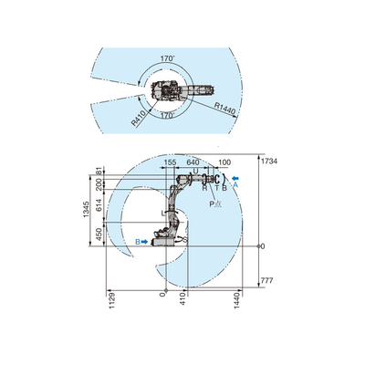 GP12 Industriële Yaskawa Robotarm met 12 kg Nutslading als 6-assige Robotarm voor Pick and Place