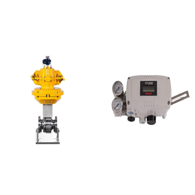 Pneumatische besturingsklep met originele rotork YT-2500 Smart Valve Positioner en Burkert Type 5404 solenoïde klep