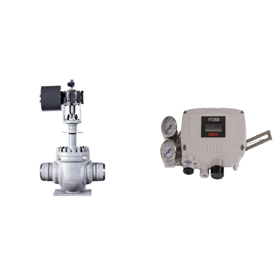 Pneumatische besturingsklep met originele rotork YT-2500 slimme klep positioner en EMERSON limiet schakelaar