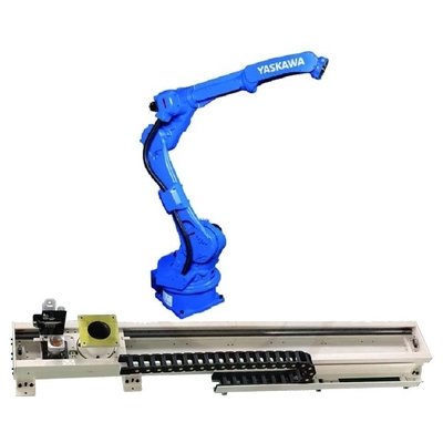 6-assige robotarm Yaskawa GP25-12 met CNGBS-robotgeleidingsrail voor robot-automatisering