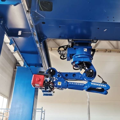 6-assige robotarm Yaskawa GP25-12 met CNGBS-robotgeleidingsrail voor robot-automatisering