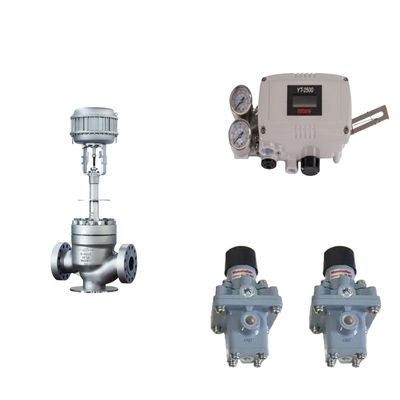 Pneumatische besturingsklep met originele Rotork YT-2500 Smart Valve Positioner en Masoneilan 78-40 filter regulator