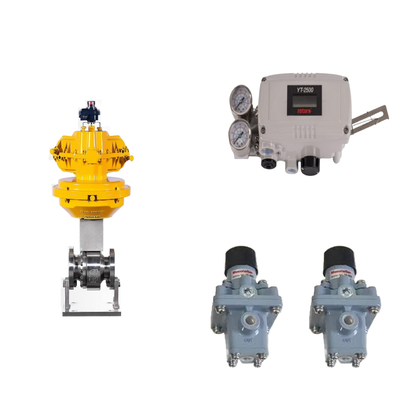 Pneumatische besturingsklep met originele Rotork YT-2500 Smart Valve Positioner en Masoneilan 78-40 filter regulator