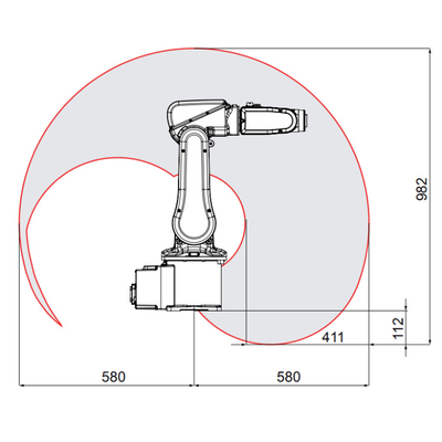 ABB IRB 120 6 Axis Robotarm Nutslading 3 kg Cobot As Pick And Place Machine met CNGBS Gripper