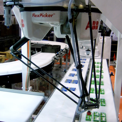 ABB 4-assige robotarm IRB 360-1 met CNGBS-geleidingsrail als assemblage-machine voor OEM-behandeling