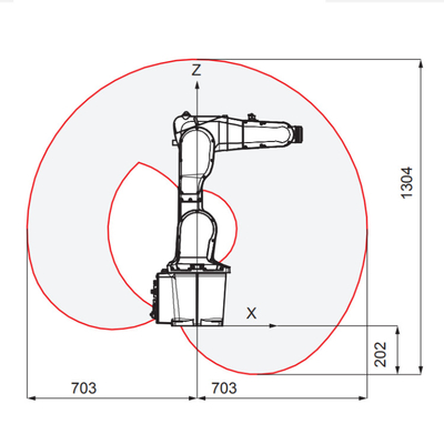 ABB IRB 1200 Industriële robotarm met CNGBS-greep als CNC-materiaalbehandelingsapparatuur