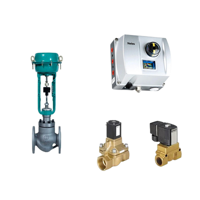 Chinese pneumatische regelklep met Neles ND9000 Intelligent Valve Positioner en Burkert Solenoid Valve