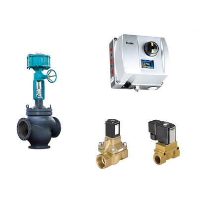 Chinese pneumatische regelklep met Neles ND9000 Intelligent Valve Positioner en Burkert Solenoid Valve
