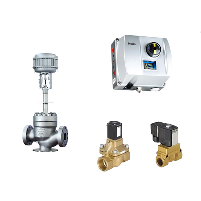 Chinese pneumatische regelklep met Neles ND9000 Intelligent Valve Positioner en Burkert Solenoid Valve