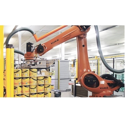 KUKA KR 180 R3200 PA 5-assige robotarm met 180 kg nuttige lading voor verpakkingsmachine als palletiserende robot