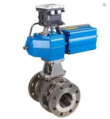 Chinese besturingsklep met Neles-kleppositionator NDX Mesto en pneumatische actuator
