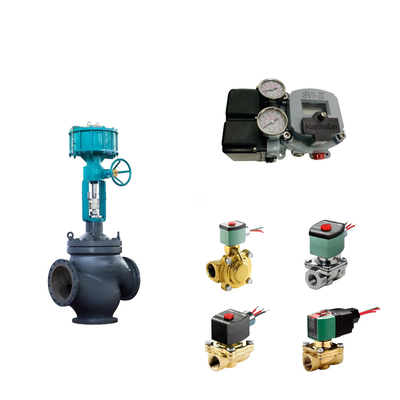 Chinese pneumatische besturingsklep met Masoneilan SVI2-21113111 Valve positioner en ASCO solenoïde klep