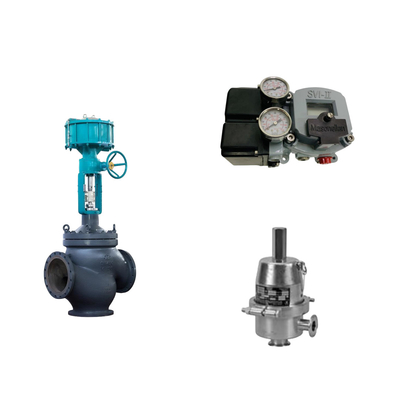 Chinese pneumatische regelklep met Masoneilan SVI2-21113111 Valve Positioner en Fisher SR5 drukregulerende klep