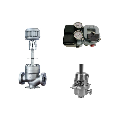 Chinese pneumatische regelklep met Masoneilan SVI2-21113111 Valve Positioner en Fisher SR5 drukregulerende klep
