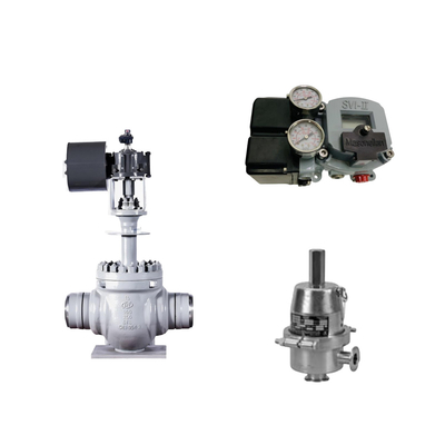 Chinese pneumatische regelklep met Masoneilan SVI2-21113111 Valve Positioner en Fisher SR5 drukregulerende klep