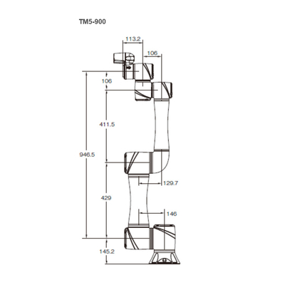 Techman Robot TM5-900 met 900 mm bereik en 4 kg nuttige lading van 6 Aixs Manipulator als Cobot