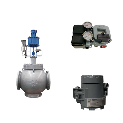 Globe Valve met Masoneilan SVI2-AP-serie Valve Positioner en Fisher 846 Electro Pneumatic Transducer