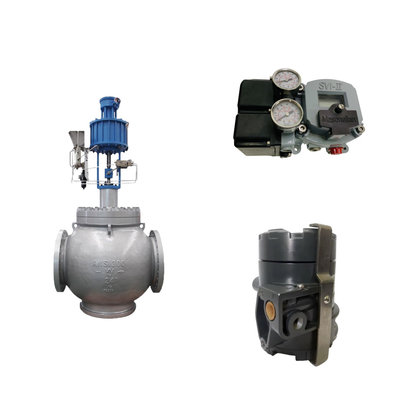 Globe Valve met Masoneilan SVI2-AP-serie Valve Positioner en Fisher 846 Electro Pneumatic Transducer