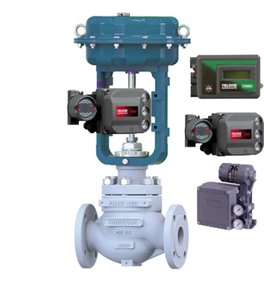 Oorspronkelijke zwarte FI-SHER-regulator DVC6200 en 3582I-kleppositionair met Hart-communicatie voor pneumatische regelklep