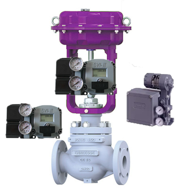 Grijs Masoneilan Reguler 78-40 en SVI II AP Smart Valve Positioner met Hart Communication voor besturingsklep
