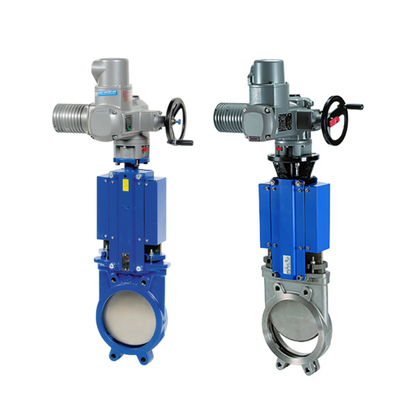 Chinese Knife Gate Valve met Auma SA SAR Electric Vavle Actuator voor de water-olie industrie