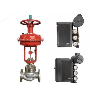 Precieze throttling Fisher 3620J Electro pneumatische klep positioner met Fisher regulator en ASCO solenoïde klep