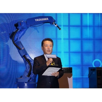 6 Axis Robotic Arm Yaskawa GP12 met CNGBS slijpkop en hek voor CNC slijprobots