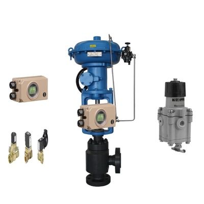 Samson 3730-2 positioner en Asco 210 magnetoventil Masoneilan drukverlagend ventiel 78-40