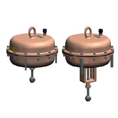 Samson 3241 besturingsklep en 3271-750 vierkante centimeter pneumatische actuator met 3730-4 klep positioner