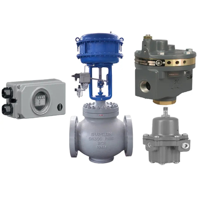 Chinese regelklep met 3730-1 SAMSON intelligente klep positioner en Fisher 67CFR filter drukverlagend klep