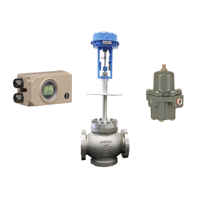 Chinese regelklep met 3730-1 SAMSON intelligente klep positioner en Fisher 67CFR filter drukverlagend klep
