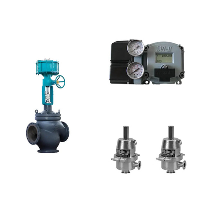 Roestvrij staalcontrole klep gebruikt Masoneilan SVI2-21123121 klep positioner en Fisher SR5 sanitaire regulator