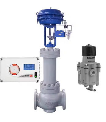 Pneumatische regelklep met flowserve Logix 520MD positioner voor ventielregeling Smart Digital Flowserve Valve positioner