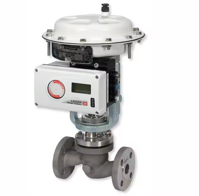 Pneumatische regelklep met flowserve Logix 520MD positioner voor ventielregeling Smart Digital Flowserve Valve positioner