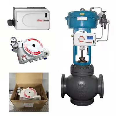 Stroomregelklep met Flowserve 3200MD Valve Positioner ASCO Solenoid Valve