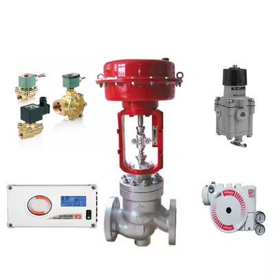 Stroomregelklep met Flowserve 3200MD Valve Positioner ASCO Solenoid Valve