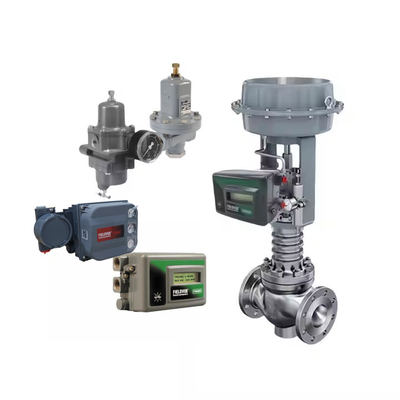 Fisher MR95 drukregulerende klep en DVC2000 positioner en Samson 3277 pneumatische actuator als onderdelen van pneumatische klep