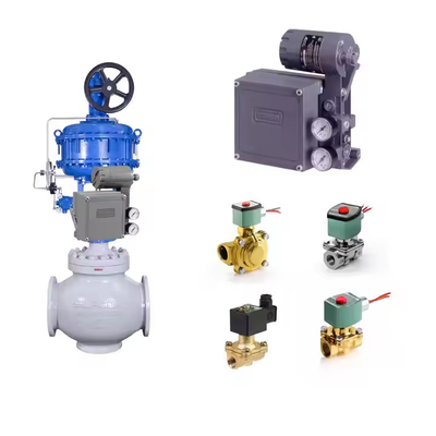 Pneumatische regelklep met Fisher 3582i elektro-pneumatische positioner en ASCO magnetovalen