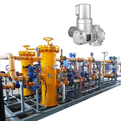 De druk/stroomregelaar is uitgerust met SAR 07.2/SAR 16.2 Auma elektrische actuator en AC/AM bediening