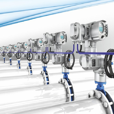 Druk-/stroomregeling Skid met Auma elektrische aandrijver SA/SQ en meervoudige versnellingsbak GK/GST/GHT